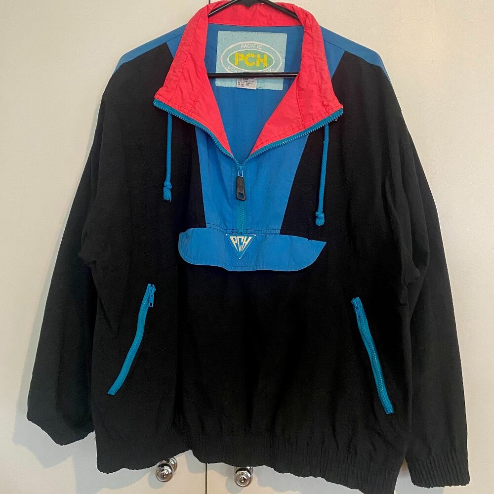 Vintage Pacific Coast Highway Pullover Jacket Size Large 80’s 90’s